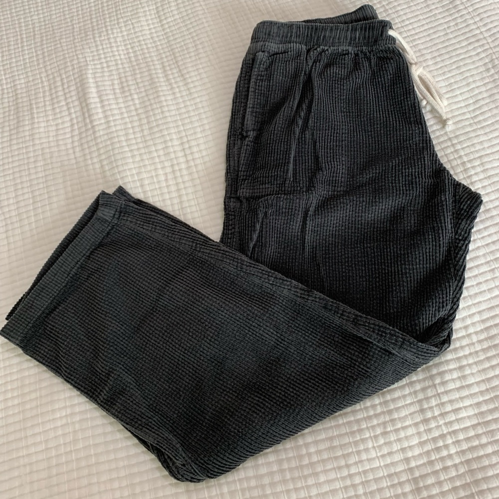 Aerie Corduroy Wide Leg Drawstring Pants